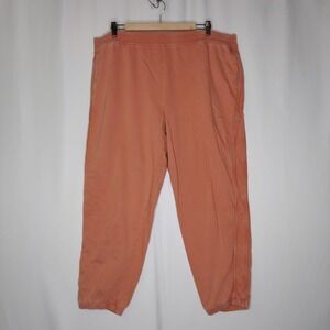 Aerie Sweatpants Women XXL Orange Stretch Drawstring Pocket Pullon Cotton Fleece